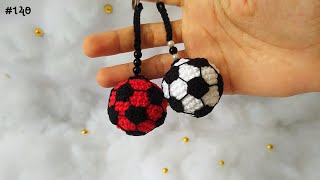 chaveiro de croche bola de futebol ⚽ [upl. by Issak811]