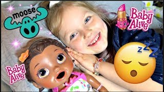 BABY ALIVE gets a SURPRISE from MOOSE TOYS The Lilly and Mommy Show The TOYTASTIC Sisters SKIT [upl. by Arahsak]