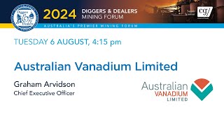 2024  Australian Vanadium Ltd  Graham Arvidson  Diggers amp Dealers [upl. by Wolram]