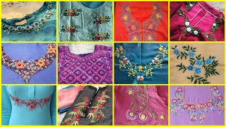 Latest hand embroidered shirts\stylish neckline embroidery for kurti design embroidered embroidery [upl. by Abbotsen]