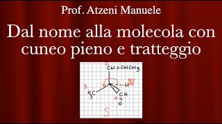 Chimica organica Dal nome alla molecola con cuneo pieno e tratteggio L30 ProfAtzeni ISCRIVITI [upl. by Caffrey]