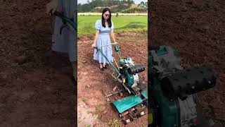 front tilling mini tiller with easy start attachment [upl. by Wurster]