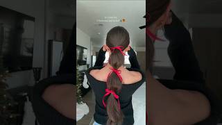 CHRİSTMAS HAİRSTYLES 🎄🎁christmas hairstyle hairstylingideas hairtok hairtutorial hair short [upl. by Holloway539]