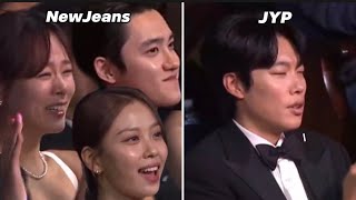 Actors REACTION to NewJeans vs JYP Performance [upl. by Mil]