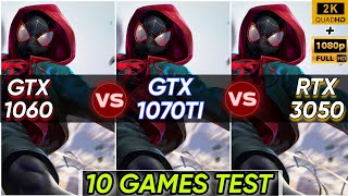 GTX 1060 vs GTX 1070 Ti vs RTX 3050  10 Games Tested  How Much Difference  1440P amp 1080P [upl. by Bashuk]