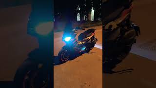 Aprilia SR GT 200 REPLICA  2024 FULL LED  Night Walkaround  Long Beam Test [upl. by Atinet]