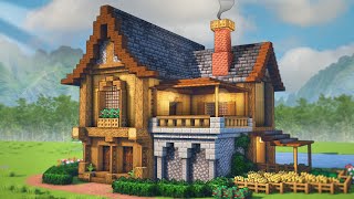 Minecraft Medieval House Tutorial  Easy [upl. by Narag299]