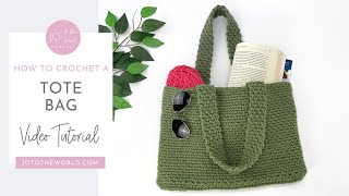 Easy Crochet Tote Bag  the Perfect Shopping Shoulder Bag  Purse Beach Bag or Market Bag [upl. by Silvan]