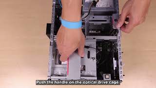 ThinkSystem ST50 V3 removing an optical drive and drive cage [upl. by Francisco]