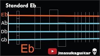 【BASS TUNER】 DEb Standard D G C F [upl. by Nanek715]