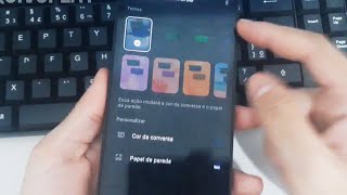CHEGOU FUNÇÃO de TEMAS DO WHATSAPP Como usar Temas para Conversas [upl. by Adnileb]