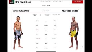 Victor Altamirano vs Felipe dos Santos Prediction ufcmexico [upl. by Abisha]