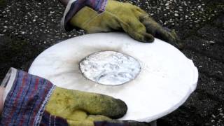 Pouring aluminium in a plaster mold [upl. by Robers]