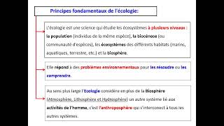 Cours écologie [upl. by Jasun]