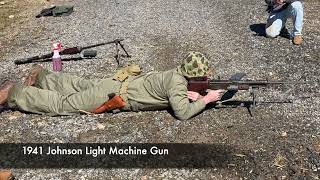 Johnson 1941 Machine Gun at the range ww2 machinegun marines war military shooting guns [upl. by Blodget]