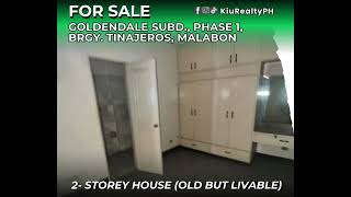 FOR SALE  Goldendale Subd Phase 1 Brgy Tinajeros Malabon Old Livable House and Lot [upl. by Blancha]