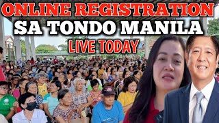 ONLINE REGISTRATION SA TONDO MANILA LIVE TODAY [upl. by Eleon]