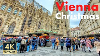 Vienna Christmas Market 2022 🇦🇹 4K Stephans Platz Kärntner Strasse Walking Tour [upl. by Sokram194]