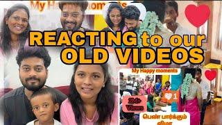 REACTING to our Pen Parkum Function Video 😍  Day 14 of 30 days Challenge Bharya vlogs [upl. by Arly]