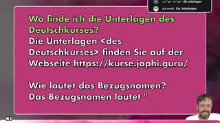 Deutsch B1  Genitiv  Was ist das Bezugsnomen Wie klappt die Verschachtelung Mit Hausaufgabe [upl. by Alethia]