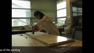 Painting Conservation Behind the Scenes  Conservation Framing 3 of 7 [upl. by Raseta]