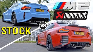 BMW M2 G87  STOCK vs AKRAPOVIC  REVS FLYBY POV amp DRIFT [upl. by Housum]