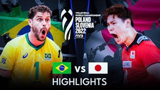 LEGENDARY MATCH  JAPAN vs BRAZIL  Mens Volleyball World Championship 2022 [upl. by Lehcar940]