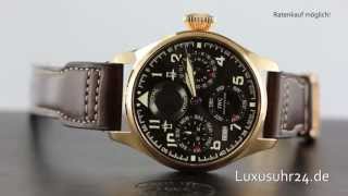 IWC Große Fliegeruhr Ewiger Kalender Edition Antoine de Exupèry IW502617 Luxusuhr24 ab 20 EuroMonat [upl. by Harobed]