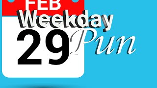 Weekday Pun Leap Year [upl. by Noleta]