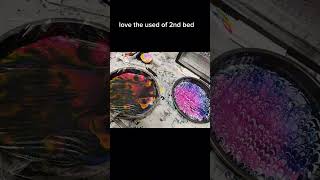 art dyeing  disc 2nd use of dye bed Lets make waves [upl. by Earla248]