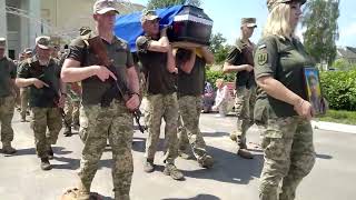 War Russian aggression against Ukraine The funeral of Vitaly Melnichenko [upl. by Borchert]