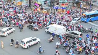 Rush Hour Traffic with motorcycle in Ho Chi Minh city  Vietnam [upl. by Mattias]