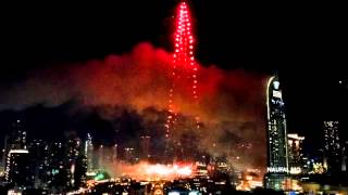 Burj Khalifa New Year 2016 fireworks [upl. by Eitsym365]