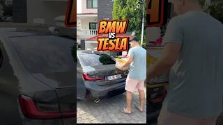 Trunk Wars BMW vs TESLA 👀 [upl. by Laekim275]