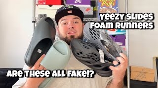 Adidas Yeezy Slides and Foam Runners Are These ALL FAKE MX Granite Dark Onyx Salt [upl. by Seafowl192]