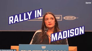 AOC Rallies in Madison WI  FULL SPEECH [upl. by Niliram]