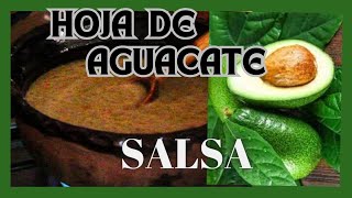 SALSA CON HOJA DE AGUACATE RECETA ANTIGUA [upl. by Eissalc890]