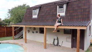 How To Build a Covered Patio  DIY Porch Part 1 [upl. by Ainna]