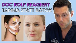 TAPING GEGEN FALTEN statt Botox docrolf reagiert [upl. by Nomzed]