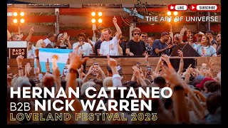 Hernan Cattaneo B2B Nick Warren – Live  Loveland Festival 2023 Amsterdam – August 2023 [upl. by Brandea228]