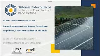 Dimensionamento de um Sistema Fotovoltaico on grid de 82 kWp para a cidade de São Paulo [upl. by Salot]