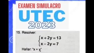 examen simulacro UTEC 2023 [upl. by Llarret135]