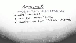 Ammoniak  Chemie  Allgemeine und anorganische Chemie [upl. by Aratak]