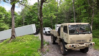 Moving a generator and shipping containers [upl. by Kenleigh]