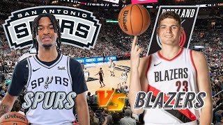 San Antonio Spurs vs Portland Trail Blazers Live Play by Play amp Scoreboard [upl. by Esenej817]