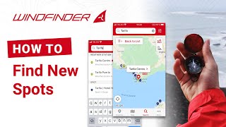 Find New Spots  HowTo  Windfinder App [upl. by Werby]