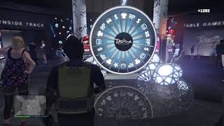 GTA 5 PODIUM CAR WHEELSPIN GLITCH SPIN THE WHEEL SLOW WON ON FIRST ATTEMPT [upl. by Nerland467]