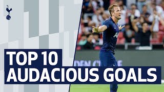 TOP 10 AUDACIOUS GOALS  Ft Kane from the halfway line Lamelas rabona amp Sonnys nutmeg [upl. by Vatsug]