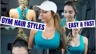 EASY amp FAST HAIR STYLES  GYM HAIRSTYLES [upl. by Aihsiek]