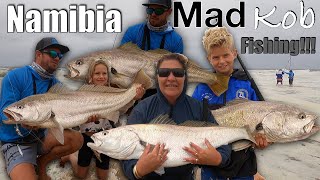 Fishing for Kob at Paaltjies with the Family Crazy Kob fishing in Namibia The fish was Wild [upl. by Dibru940]